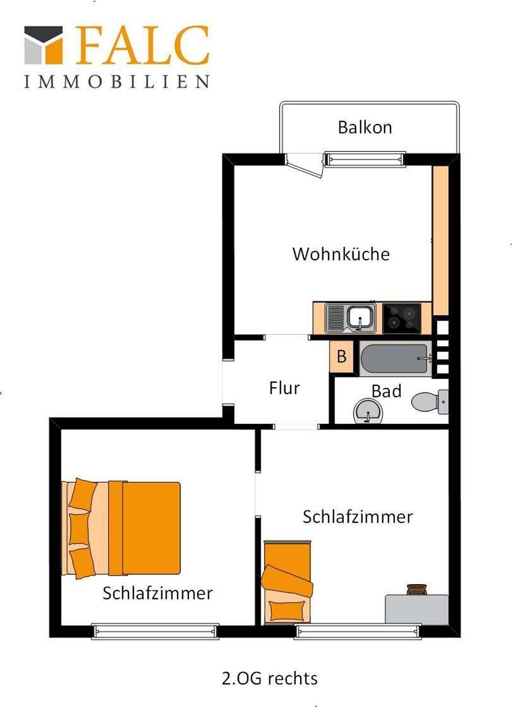 Grundriss Privatwohnung (Option 2)